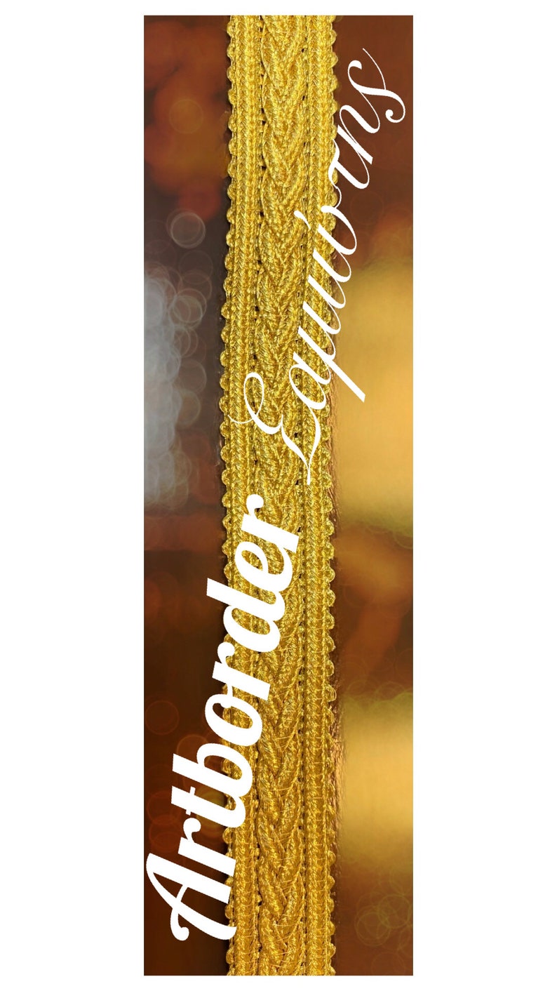 Greek Luxury Metallic Galloon - Ribbon, Design - Braid, 2.5cm Width ...