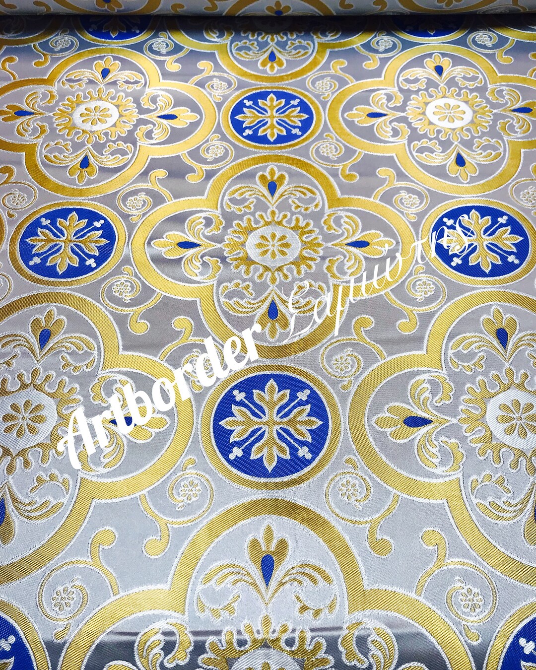 Simple Metallized Brocade 180cm. / Simple Fabric / Liturgical Vestment ...