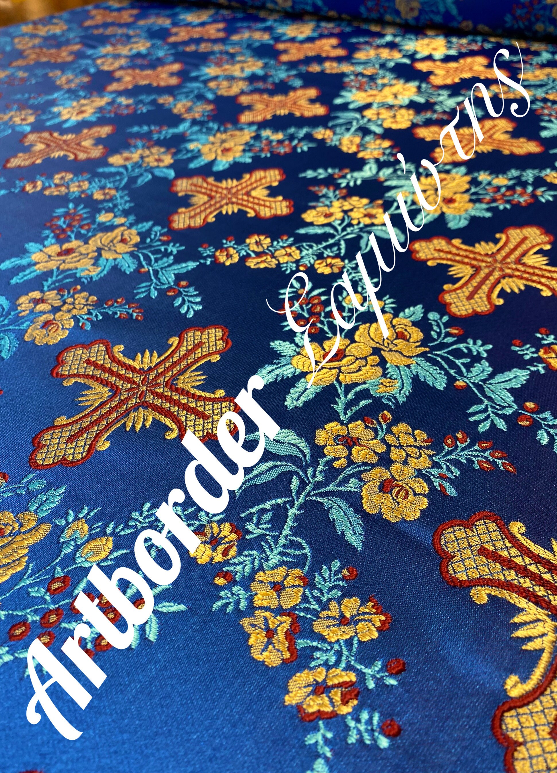 Simple Metallized Brocade 180cm. / Simple Fabric / Liturgical Vestment ...