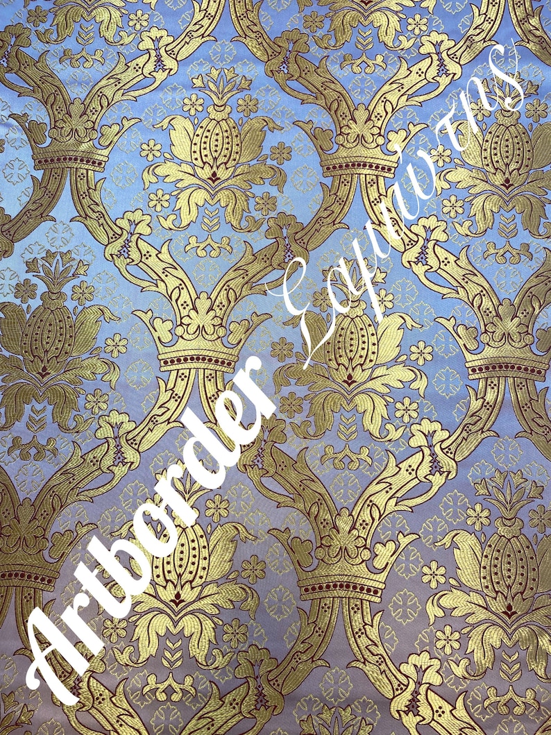 Simple Metallized Brocade 180cm. / Simple Fabric / Liturgical Vestment ...