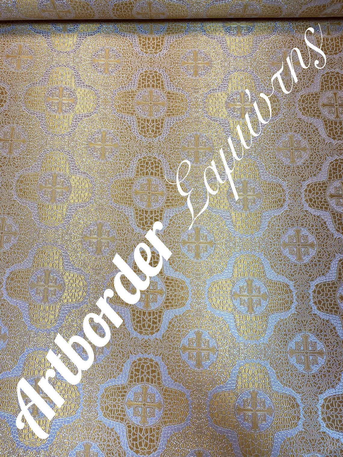 Simple Metallized Brocade 180cm./ Simple Fabric / Liturgical Vestment ...