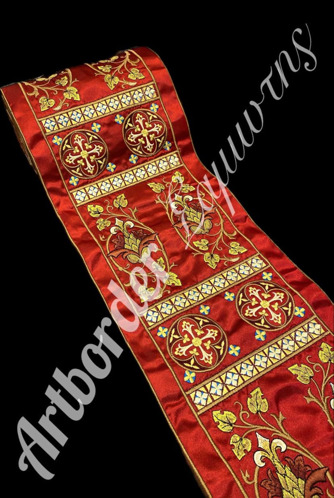 Embroidered Galloon 5 Meters Roll , Embroidered Ribbons , Decorative ...