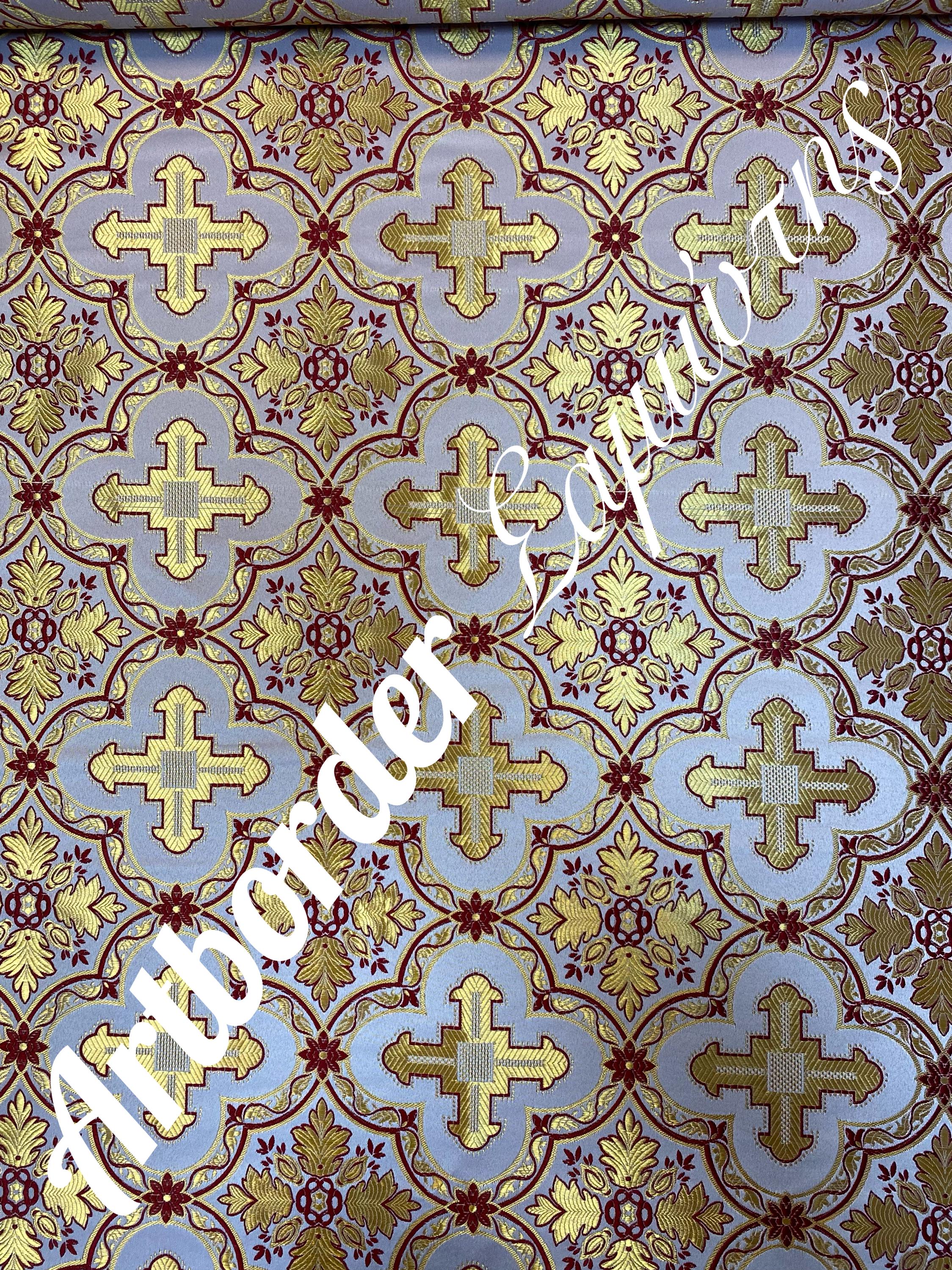 Simple Metallized Brocade 180cm./ Simple Fabric / Liturgical Vestment ...