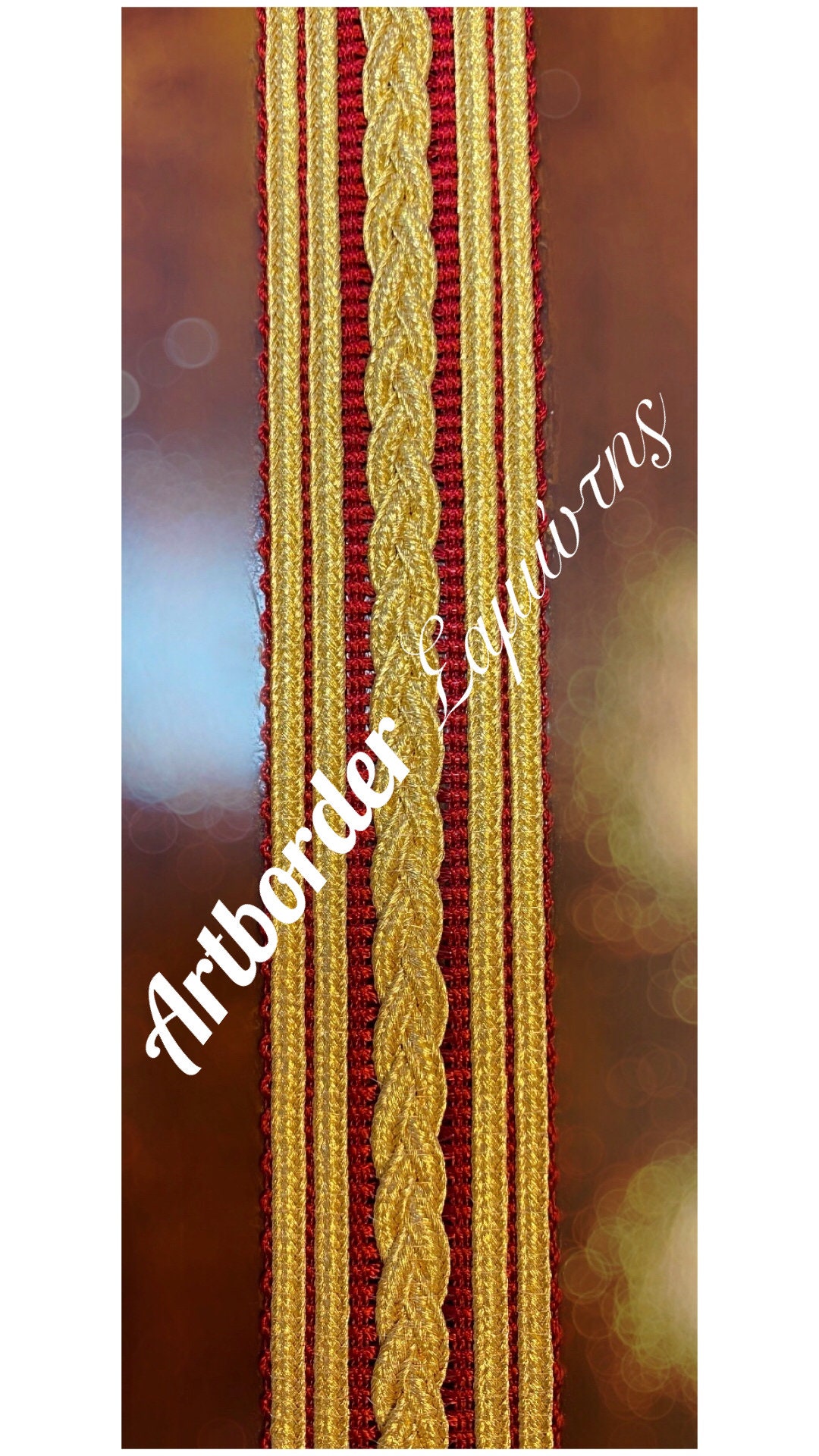 Greek Luxury Metallic Galloon - Ribbon, Design - Braid, 3.5cm Width ...