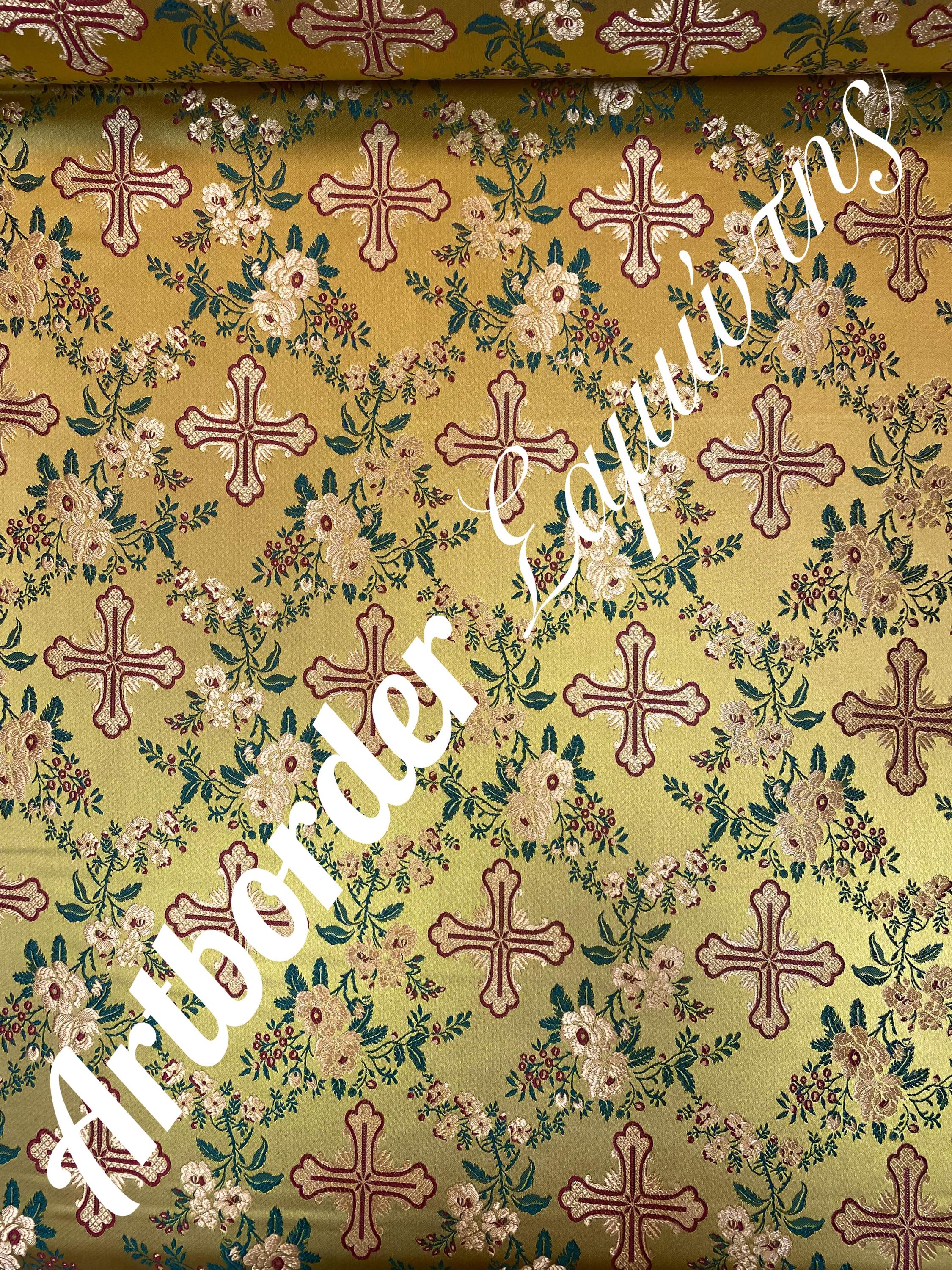 Simple Metallized Brocade 180cm. / Simple Fabric / Liturgical Vestment ...