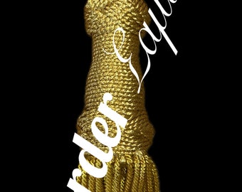 Gold / Dunkelgold / Silber Metallic Draht Barren handgemachte Quasten 13cm (5.11 inch)