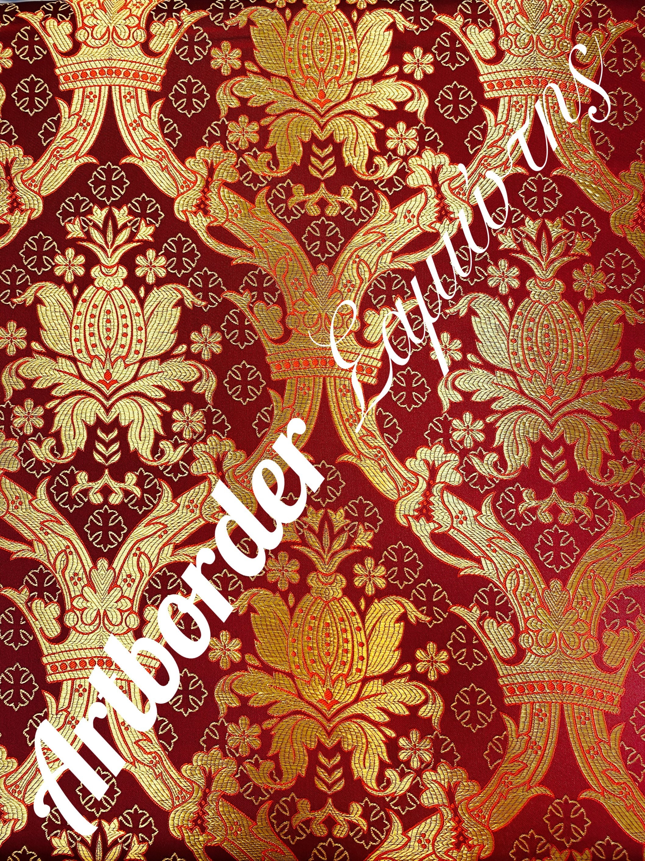 Simple Metallized Brocade 180cm. / Simple Fabric / Liturgical Vestment ...