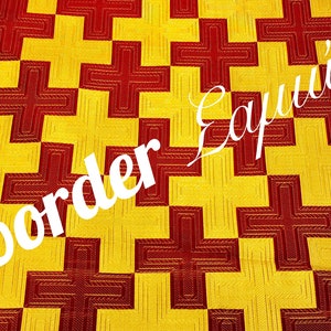 Metallic brocade 180cm. Width / Metallic fabric / Liturgical vestment / Priest brocade / Crosses pattern