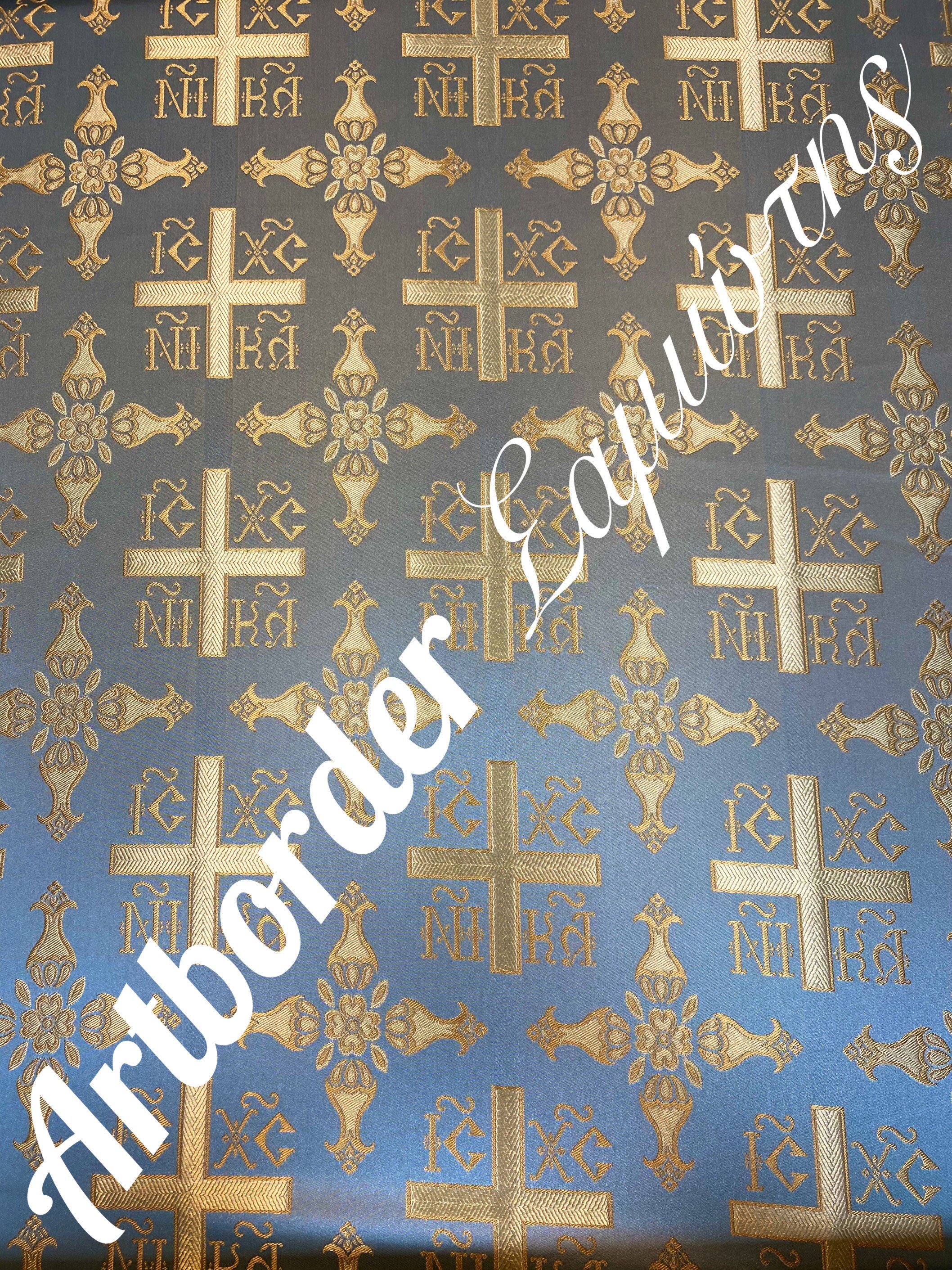 Simple Metallized Brocade 180cm./ Simple Fabric / Liturgical Vestment ...
