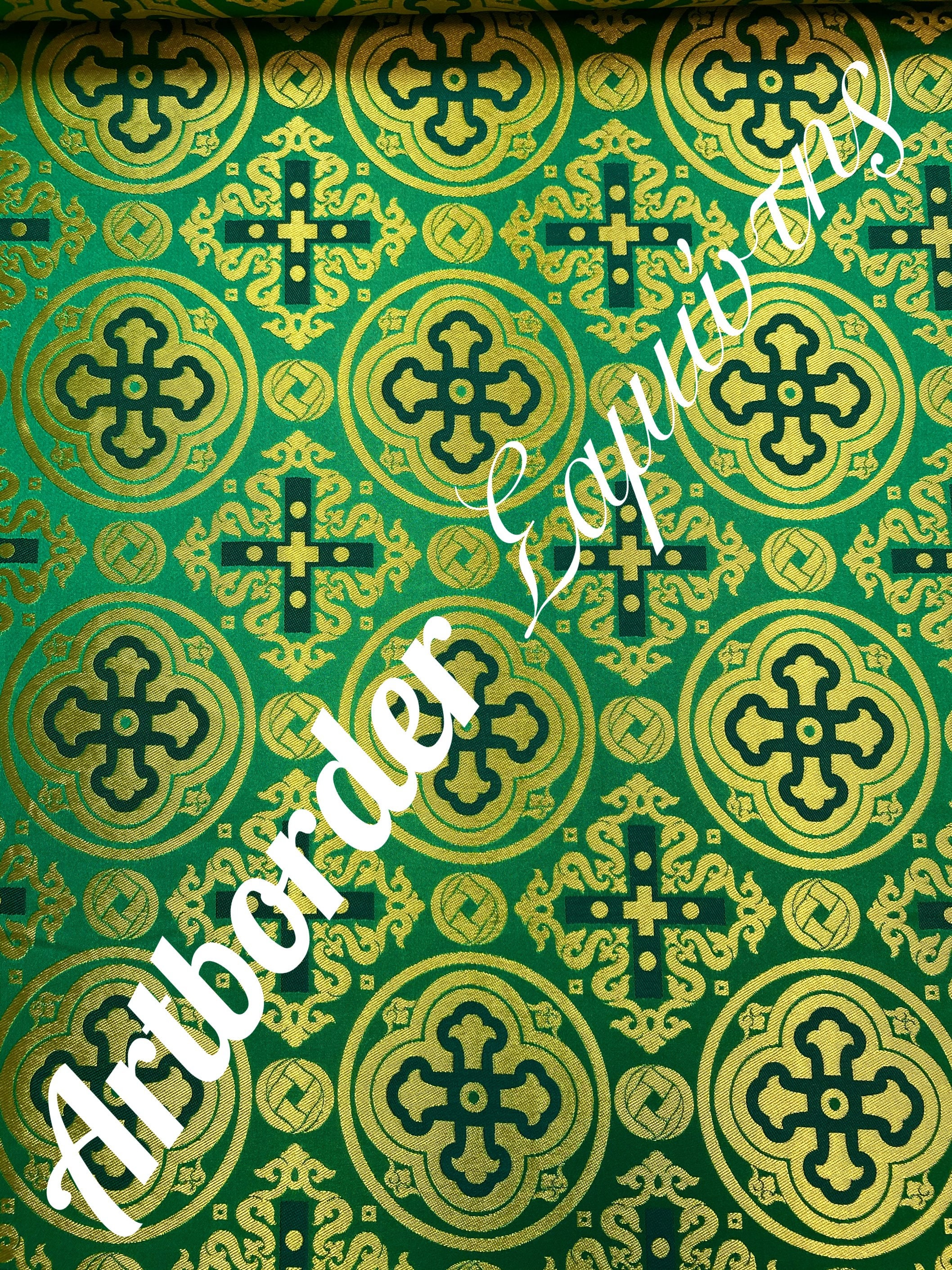 Simple Metallized Brocade 180cm. / Simple Fabric / Liturgical Vestment ...