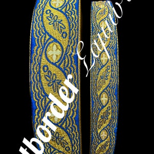 Greek metallic galloon , Church liturgical galloon , Jacquard ribbon , Jacquard metallic trim , Galloon for vestments