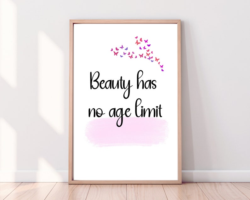 Beauty Motivational Wall Art, Fashion Inspiration Quote, Salon Décor