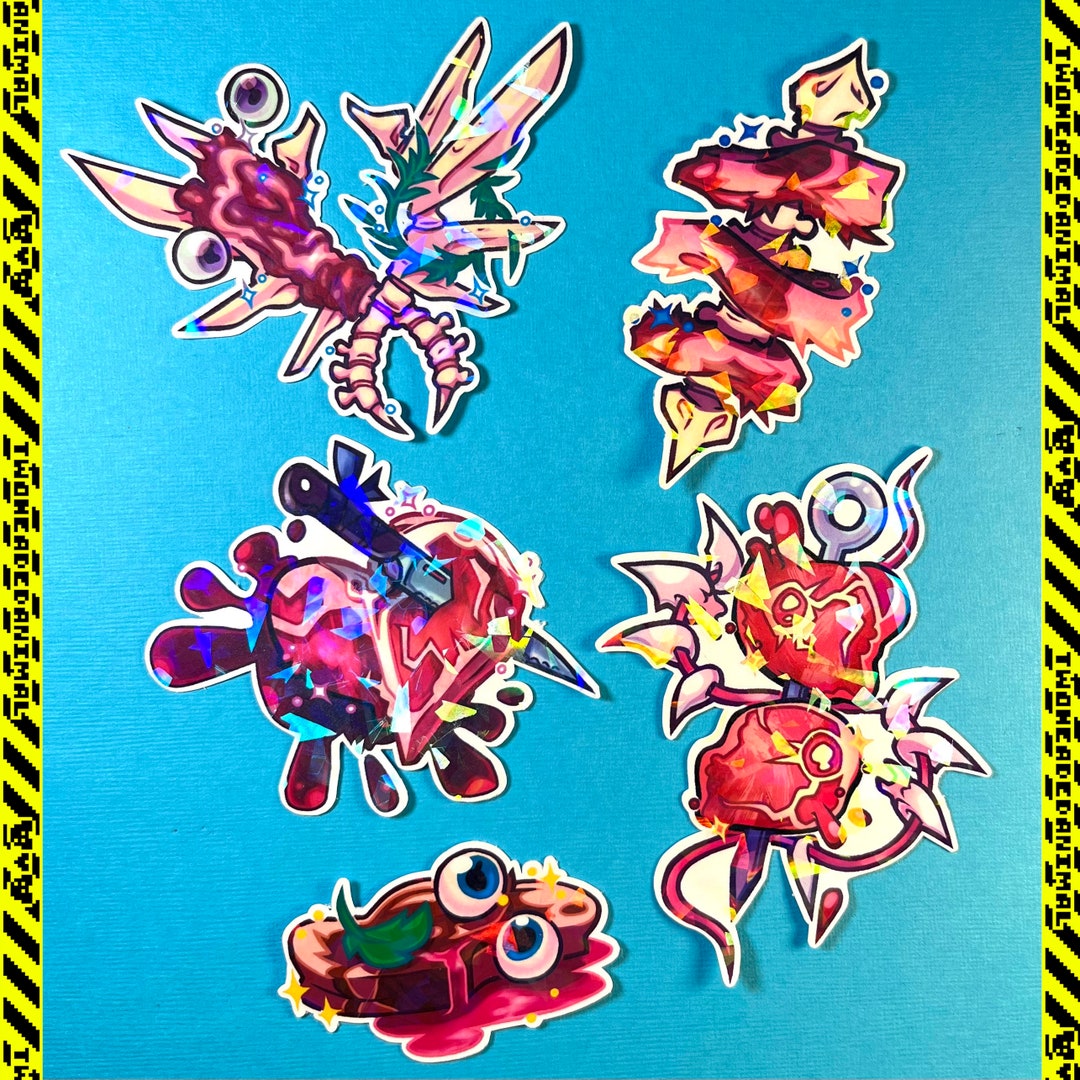 Holographic Meat Stickers - Etsy