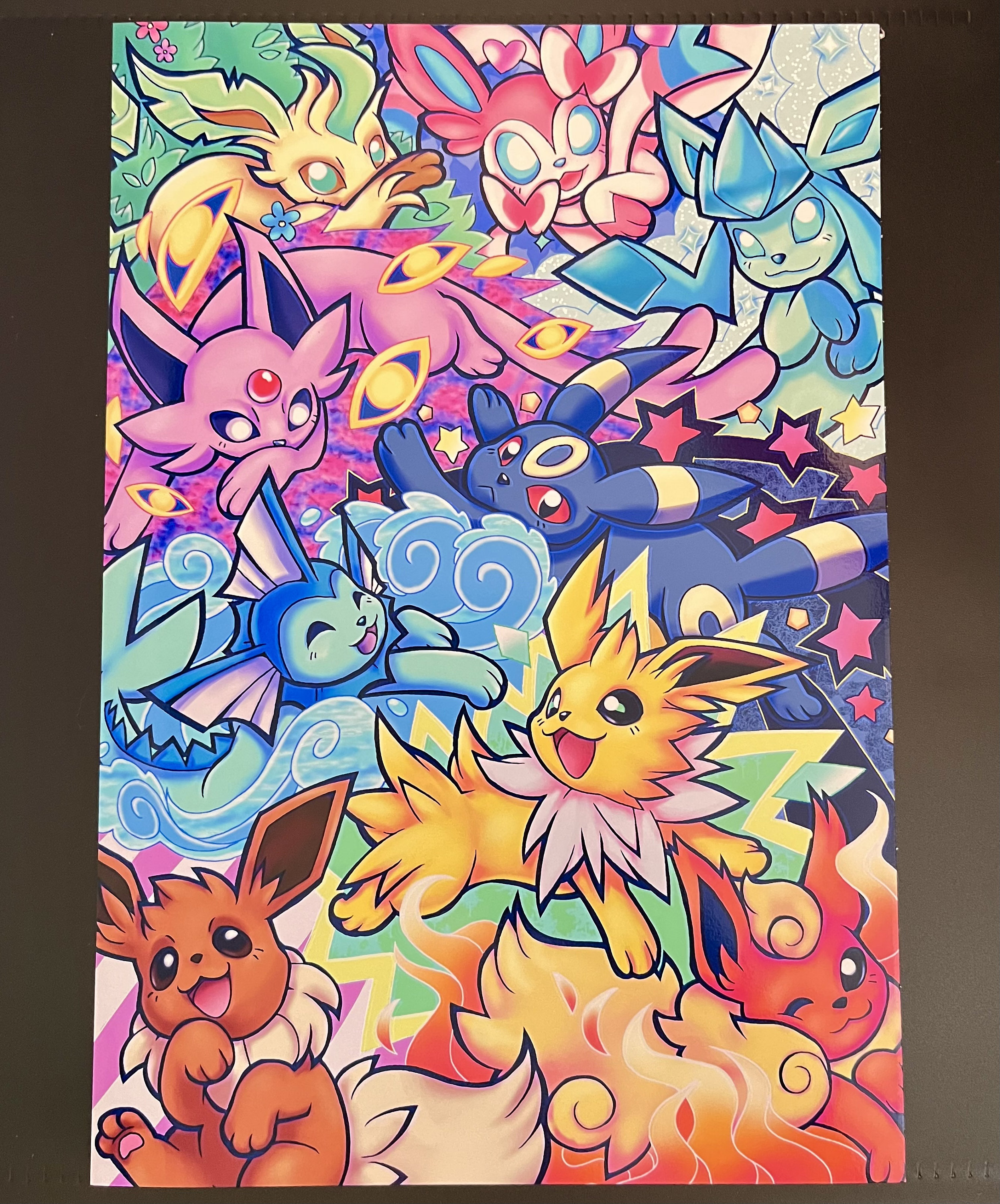 Abstract Pokemon Eeveelutions Poster Eevee Umbreon Leafeon Canvas Painting  Japanese Anime Wall Art Prints Living Room Decor - AliExpress