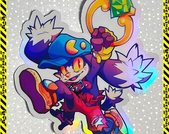Klonoa Holographic Stickers