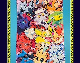 Pokemon Puppies Poster Print