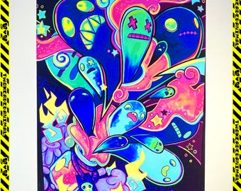 Ghost Potion Escape Print UV Blacklight Colors