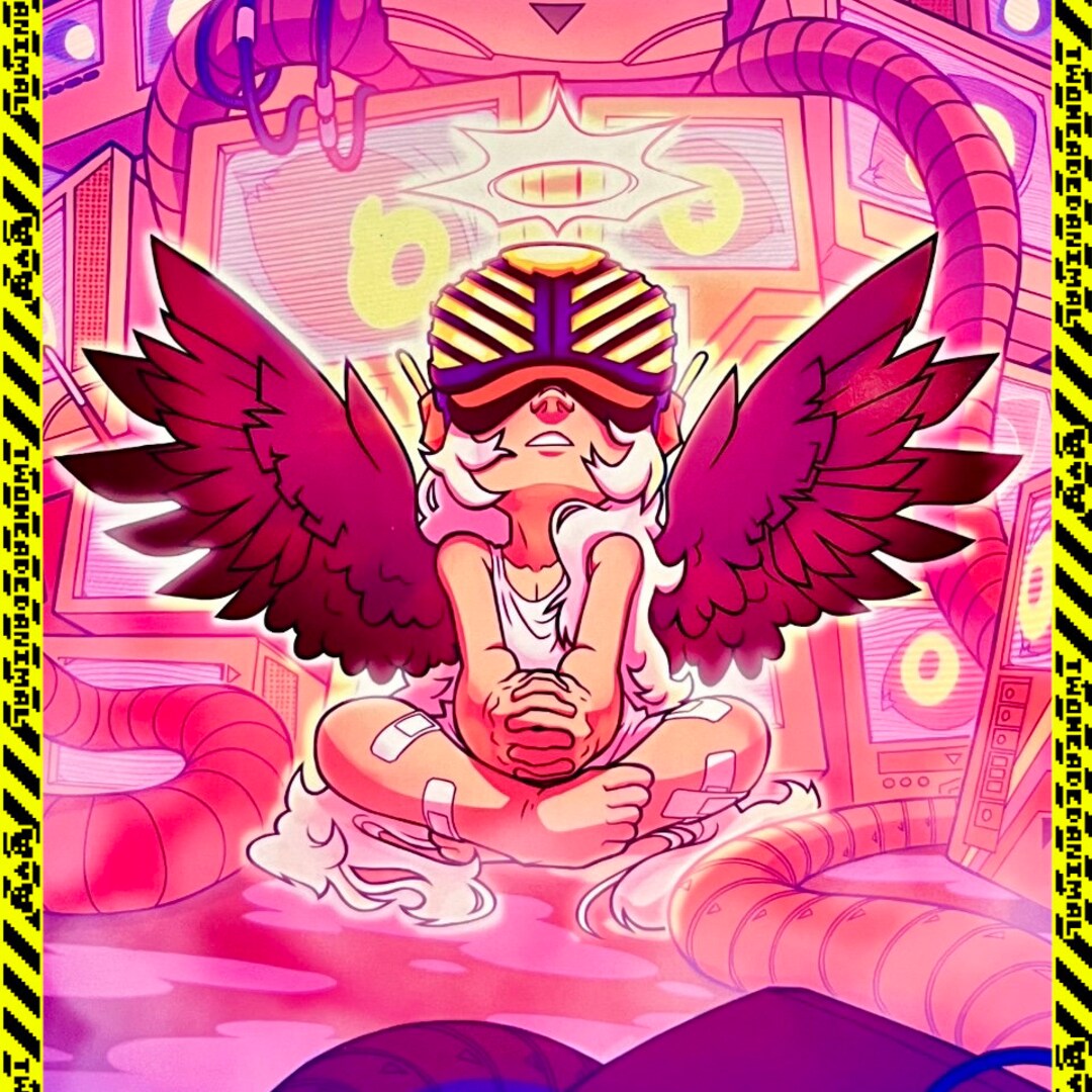 Our Virtual Time Angel Virtual Reality Angel Print - Etsy