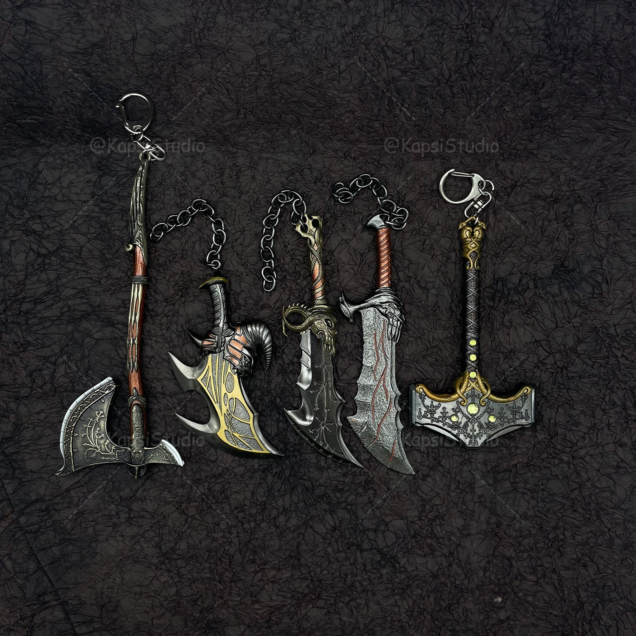 God of War 5 Ragnarok Keychain 6.3 Kratos Weapon Keycap Etsy Australia
