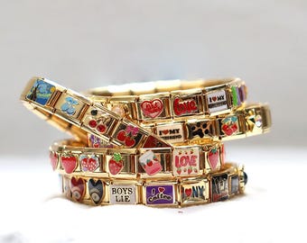 Gold Italian charm bracelets