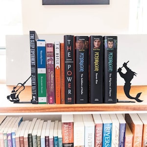 Poseidon Neptune Trident Attacking Pirate Ship Silhouette Minimalist Decorative Lightweight Bookends
