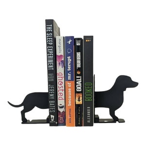 Wiener Dog Dachshund Silhouette Minimalist Decorative Lightweight Bookends