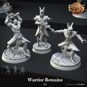 Krieger bleibt | RPG Miniatur für Dungeons and Dragons|Pathfinder|Tabletop Wargaming | Untote Miniatur | Cast N Play