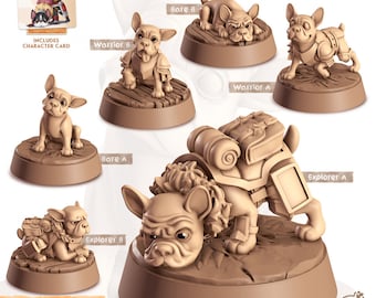 French Bulldog Companion | RPG Miniature for Dungeons and Dragons|Pathfinder|Tabletop Wargaming | Companion Miniature | Cast N Play