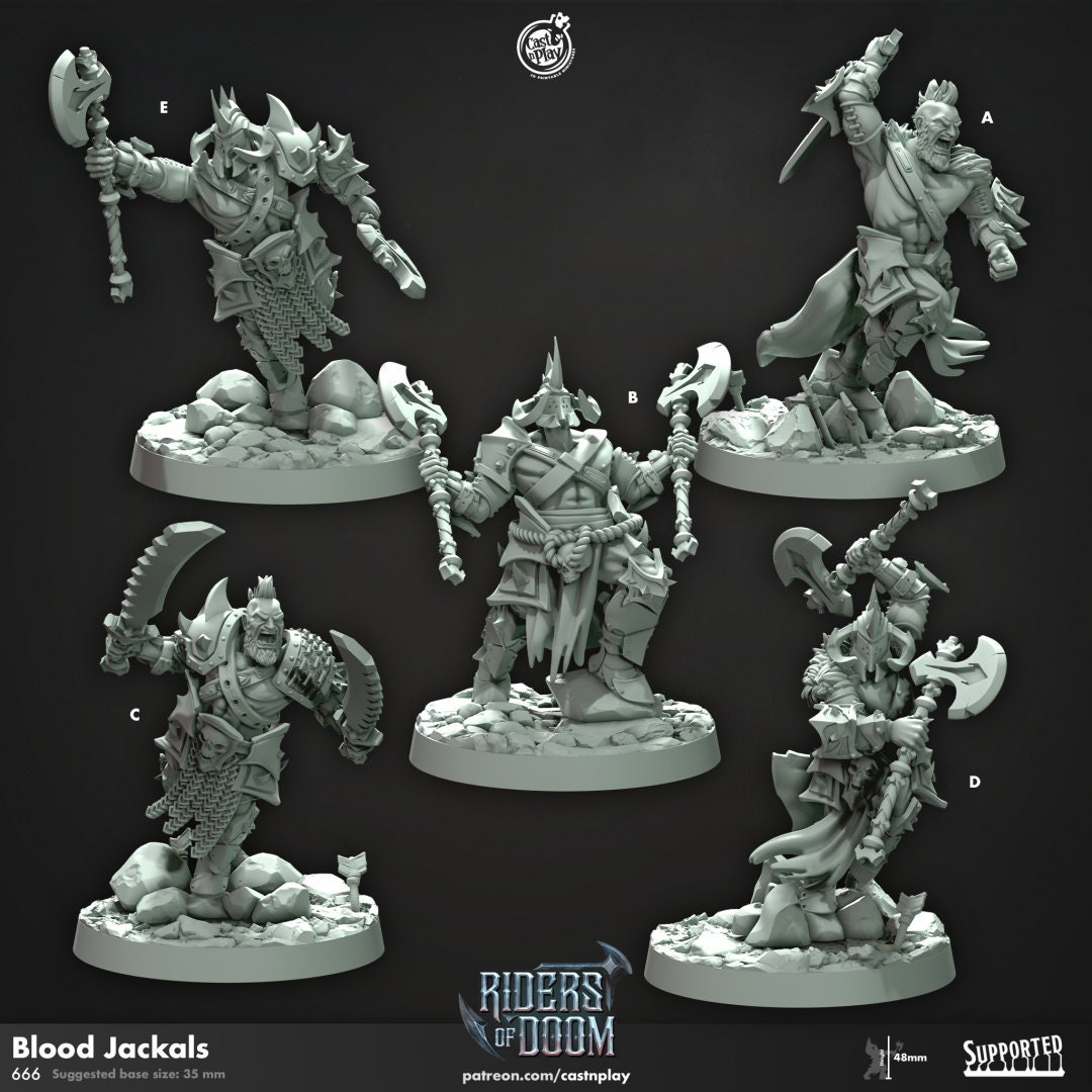 Blood Jackals RPG Miniature for Dungeons and Dragonspathfindertabletop