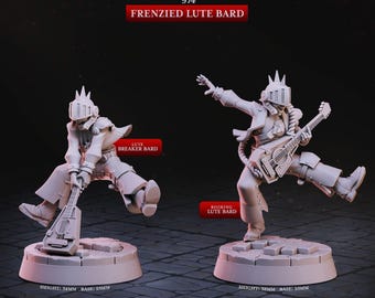 Frenzied Lute Bard Miniature: Dungeons and Dragons RPG, Cast N Play