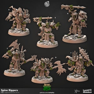 Spine Ripper Orcs | Iron Skull Orcs | Tabletop RPG Miniature