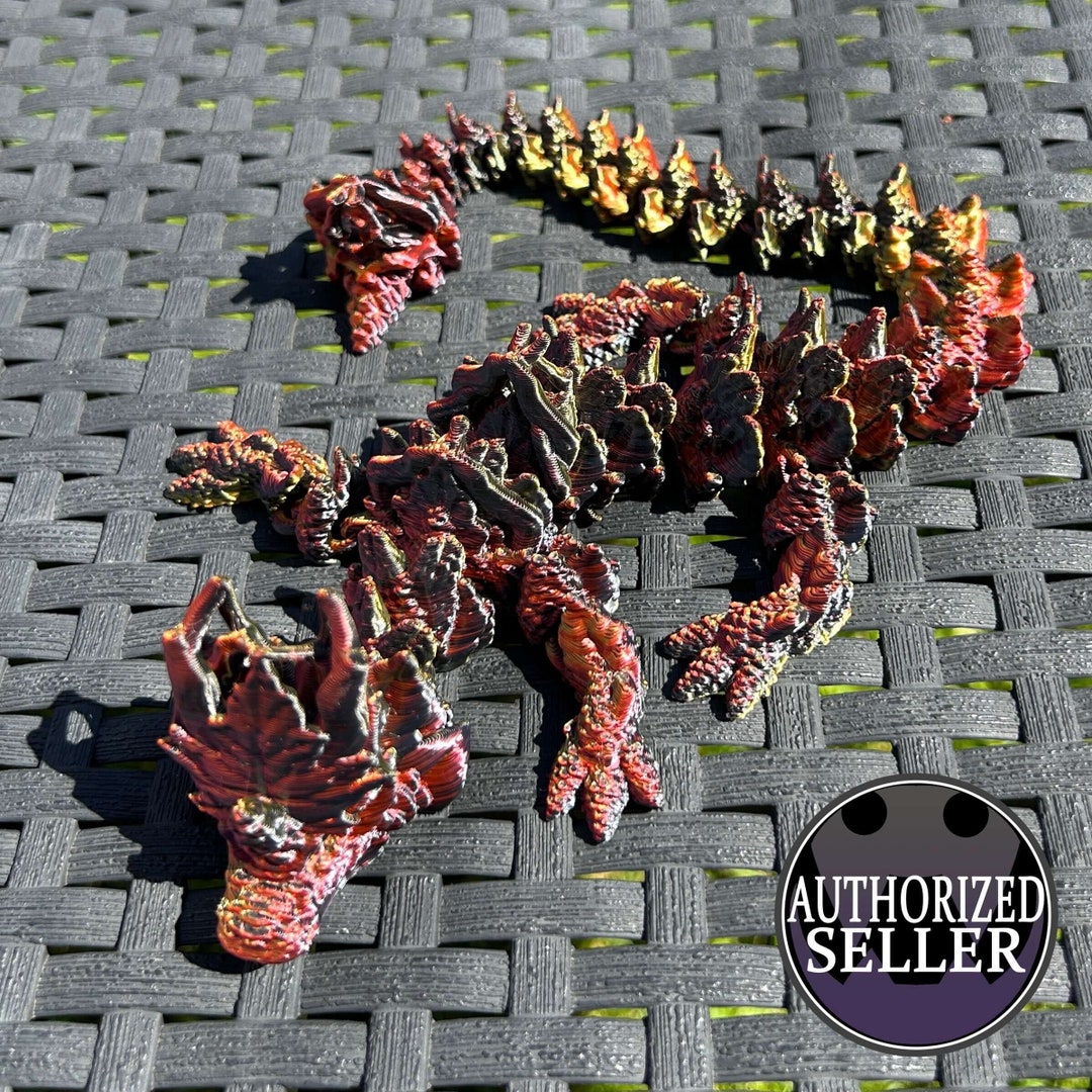 Autumn Dragon | 3D Printed Aticulated Dragon | Cinderwing3d - Etsy