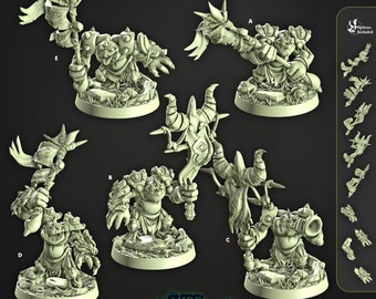 Miniatuur Bullywug | Mire Banneret, D&D, Pathfinder, Wargaming