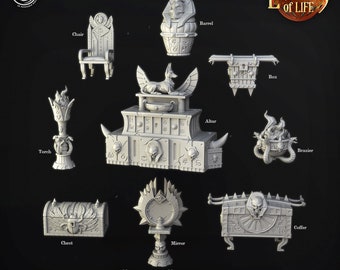 Ägyptisches Terrain: Pharao Props, RPG Miniaturen für D&D Tabletop