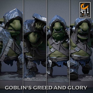 Goblin-krijgers | RPG-miniatuur voor Dungeons and Dragons|Pathfinder|Tabletop Wargaming | Koboldminiatuur | Miniaturen opnieuw schalen