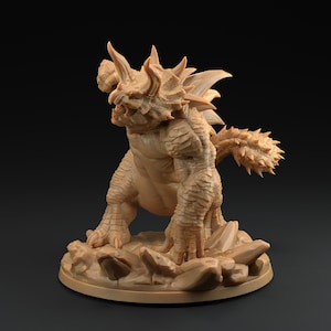Triceramulk | RPG Miniatur für Dungeons and Dragons|Pathfinder|Tabletop Wargaming | Dinosaurier Miniatur | Drachenfallen-Lodge