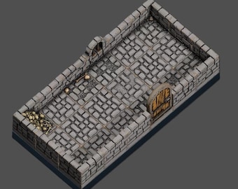 3D Printed Starter Dungeon Blocks Set - Tabletop RPG Miniatures - Assembly Required