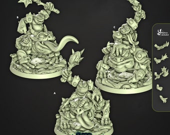 Frog Beast Riders-miniatuur: Bullywug RPG-miniatuur, Cast N Play