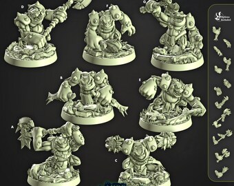 Atxe Raiders: Bullywug Miniature for Dungeons and Dragons, Pathfinder
