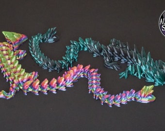 Gemstone Dragon | 3D Printed Flexible Fidget Toy | Cinderwing3D