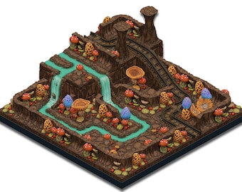 Modular Dungeon Blocks: Lost Caves Terrain, Tabletop RPG