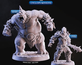 Cyclops Minions Miniature: 32mm Tabletop RPG Figure - D&D, Pathfinder