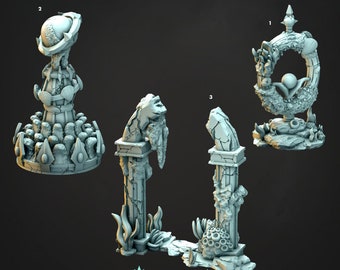 Terreno Merghouls | Miniatura de RPG para Dungeons and Dragons | Pathfinder | Jogos de Guerra de Mesa | Terreno Scatter | Cast N Play