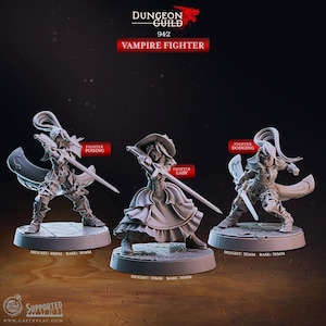 Vampire Fighter Miniature: 32mm RPG Figure - Cast N Play