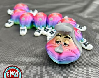 Articulated Caterpillar | 3D Printed Flexible Fidget Toy | FlexiFactory