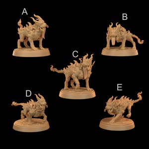 Höllenhunde | RPG Miniatur für Dungeons and Dragons|Pathfinder|Tabletop Wargaming | Monster Miniatur | Drachenfallen-Lodge