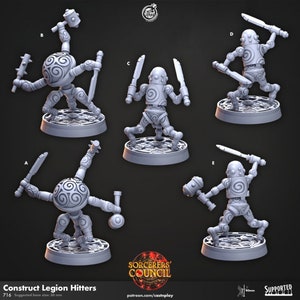 Construct Legion Hitters | RPG Miniature for Dungeons and Dragons|Pathfinder|Tabletop Wargaming | Construct Miniature | Cast N Play