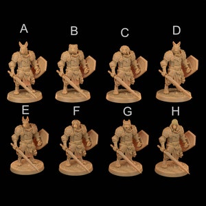 Hund Ritter | RPG Miniatur für Dungeons and Dragons|Pathfinder|Tabletop Wargaming | Humanoide Miniatur | Drachenfallen-Lodge