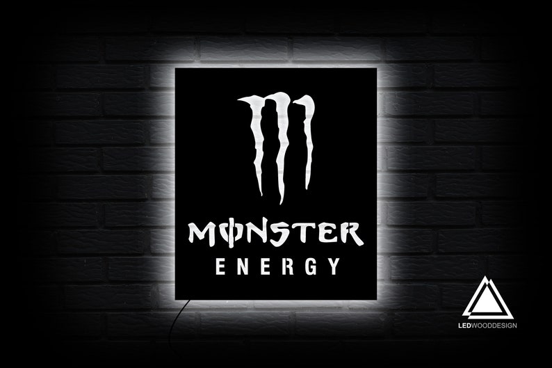 Monster Energy Led Lighted Wall Hanging Etsy