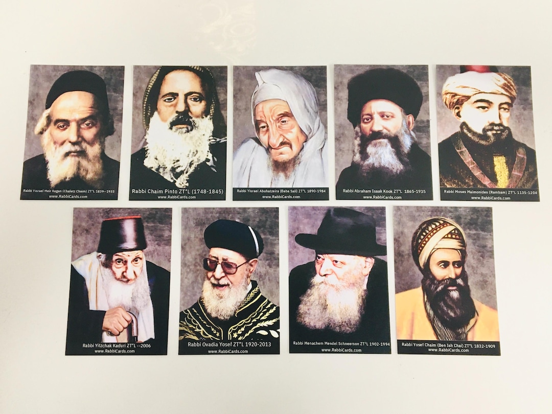 Famous Rabbi Rabies Rabbi Cards – Collection of Famous Rabbis - Etsy